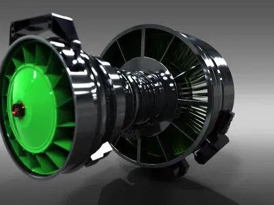 Jet Engine CFM56 International - 3d layout 3D print model