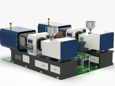 Automatic Bracket Loading Injection Machine 3D model