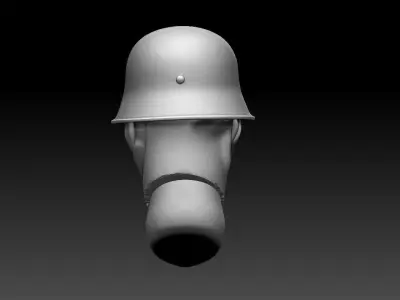 helmet wwii german 3D print model