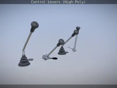 Control Levers High-Poly 3D model