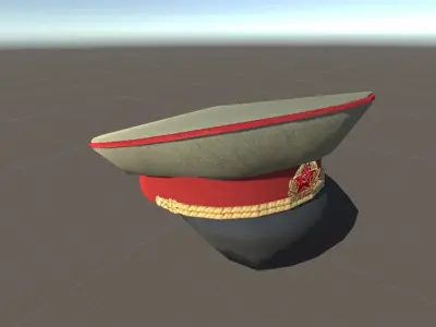 1981 Soviet Army visor cap 3D model
