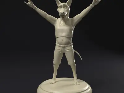 Rock dog Free 3D print model