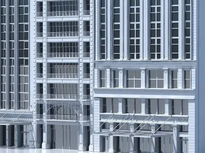 Commercial Building Facade 15 3D model
