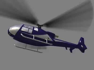Gazelle V5 Helicopter Low-poly 3D model