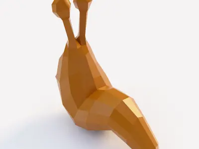 Snail toon 3d model Free low-poly 3D model