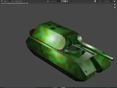 tank maus Low-poly 3D model