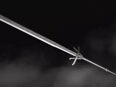 Sword - Dark Fantasy Low-poly 3D model