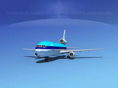 Douglas DC-10 KLM 3D model