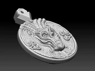 HM Skull Keychain 01 3D print model