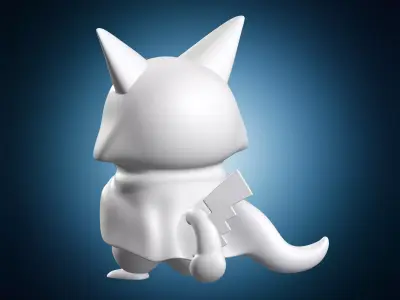 Pikachu Alakazam Cosplay Figurine 3D print model
