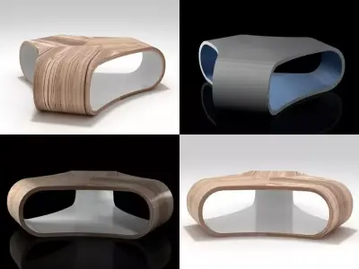 Pants four different coffee tables Free 3D model