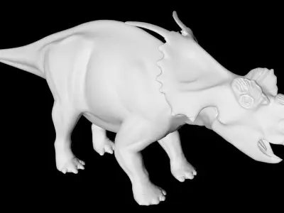 Low Poly Achelousaurus Dinosaur Low-poly 3D model