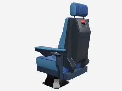 Pilot Seat Low-poly 3D model
