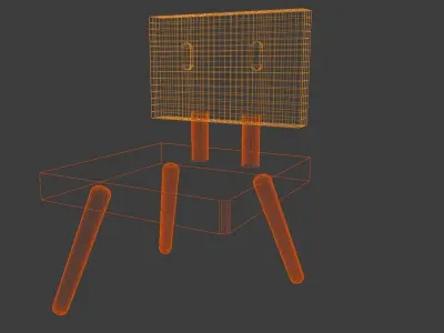 Shouta Chair Suzume No Tojimari With Movement Animation Low-poly 3D model