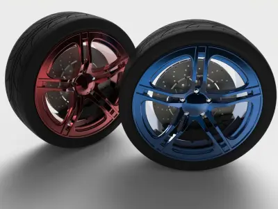 Wheel Assembly Free 3D model