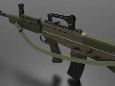 SA80 L85A1 Weapon Fps-Tps Low-poly 3D model