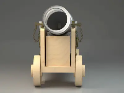 3D Naval Cannon ball Antique  higth quality  3D model