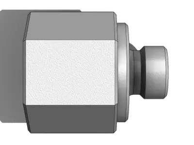 Conexao Connection Femea Female 1-4 NPT x Macho Male 3-8 Inch 3D model