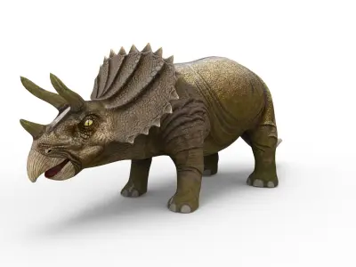 Realistic Triceratops Rigged  Animated 3D Model Low-poly 3D model