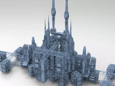 Ancient Mars Temple 3D model