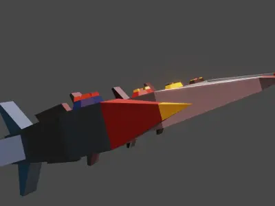 Nuke missile brothers for all lowpoly Free low-poly 3D model