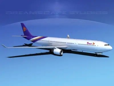 Airbus A330-300 Thai Airways 3D model