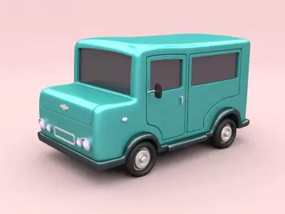 Cartoon Van Free 3D model