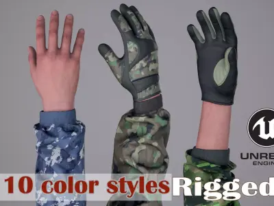 FPS Arms Pack 01-04 Mega Bundle Low-poly 3D model