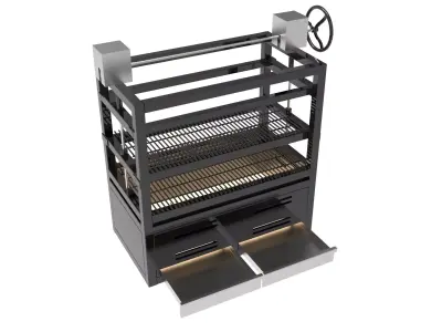 BBQ WITH ELEVATION SYSTEM  3D model