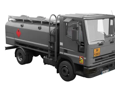 Iveco Eurocargo 100E18 2001 Tanker Truck Low-poly 3D model