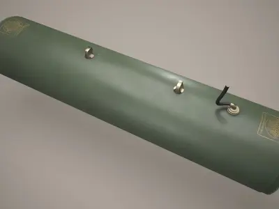 Rocket Launcher FZ207 With Missiles Low-poly 3D model