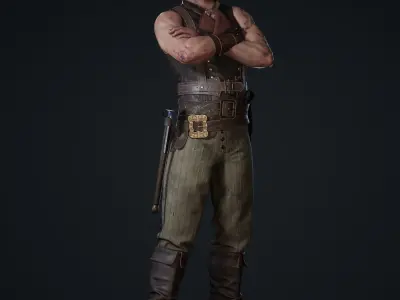 Character Pirate Low-poly 3D model