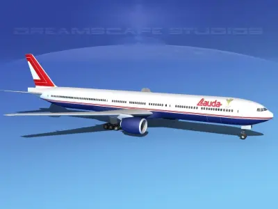 Boeing 777-300 MP Lauda 3D model