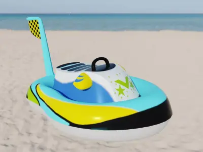 Jet Ski Inflatable Toy Low-poly 3D model