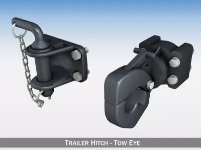 Trailer hitch - Tow eye 3D model