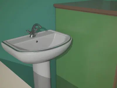 Cartoon Lab Scene 3D model