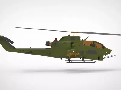 AH-1 Cobra Helicopter 3D model