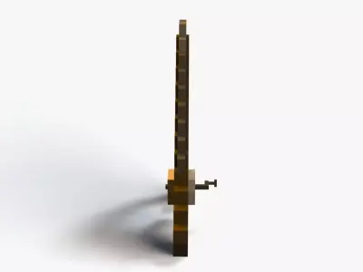 Minecraft Fishing Rod Low-poly 3D model