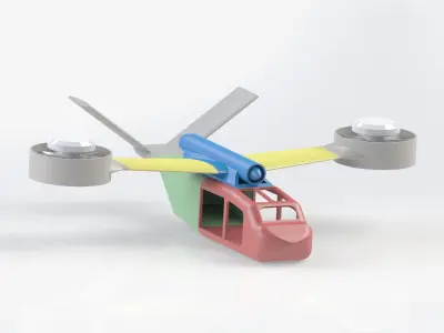 PURE Kael Tor Light Utility VTOL Multipart 3D Print Free 3D print model