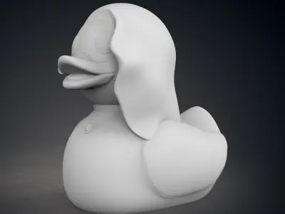 Cute Goth Rubber Duck 3D model