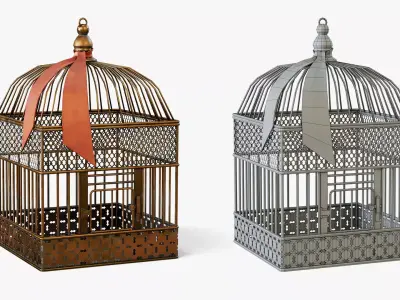 Birdcage Flapper Style Low-poly 3D model
