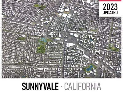 Sunnyvale Low-poly 3D model