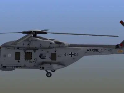 NH90 Helicopter LD1 Low-poly 3D model