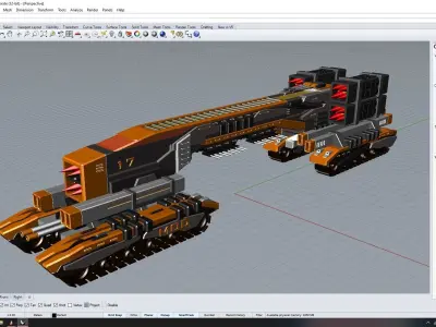 MEGA Tron Long Heavy Tank Model 3D model