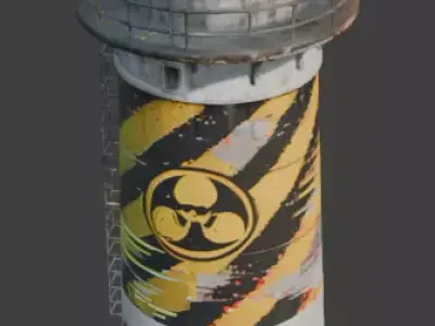 Radioactive Fallout Lighthouse 3D Model Low-poly 3D model