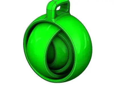 Gyroscopic Keychain gadget 3D print model