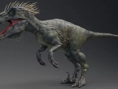 Dinosaur UtahRaptor PBR Project Low-poly 3D model