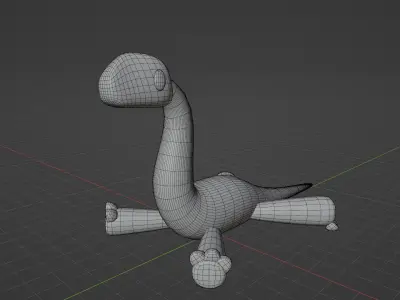 Brontosauru cute 3D model 3D model