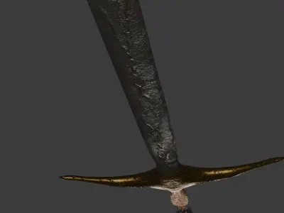 high Details Low-Poly sword- 876 Polygons  Low-poly 3D model