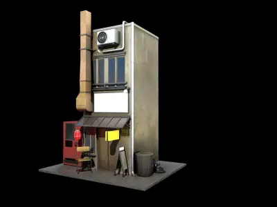 Japanese House Low-poly 3D model